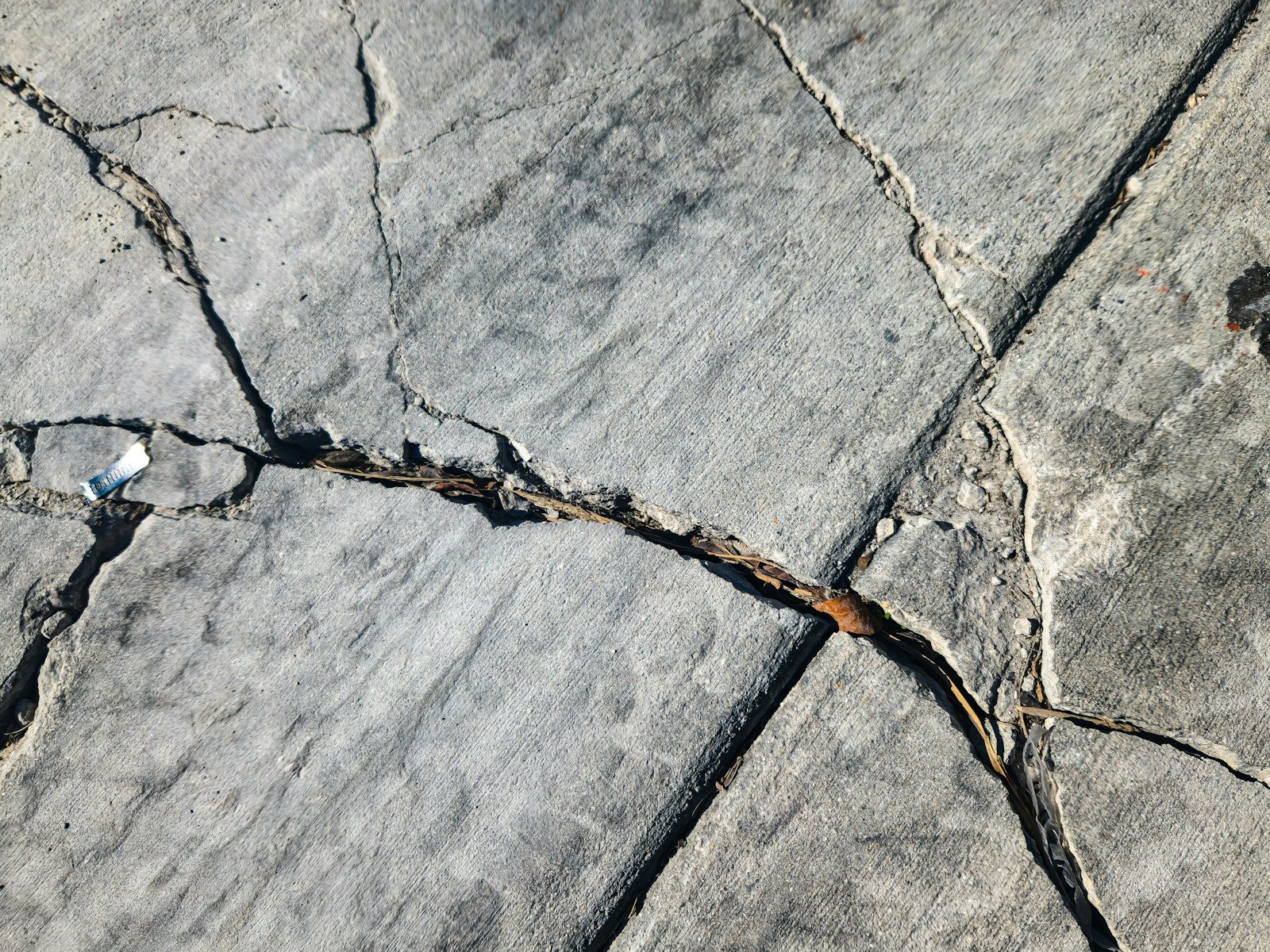 Cracked concrete surface