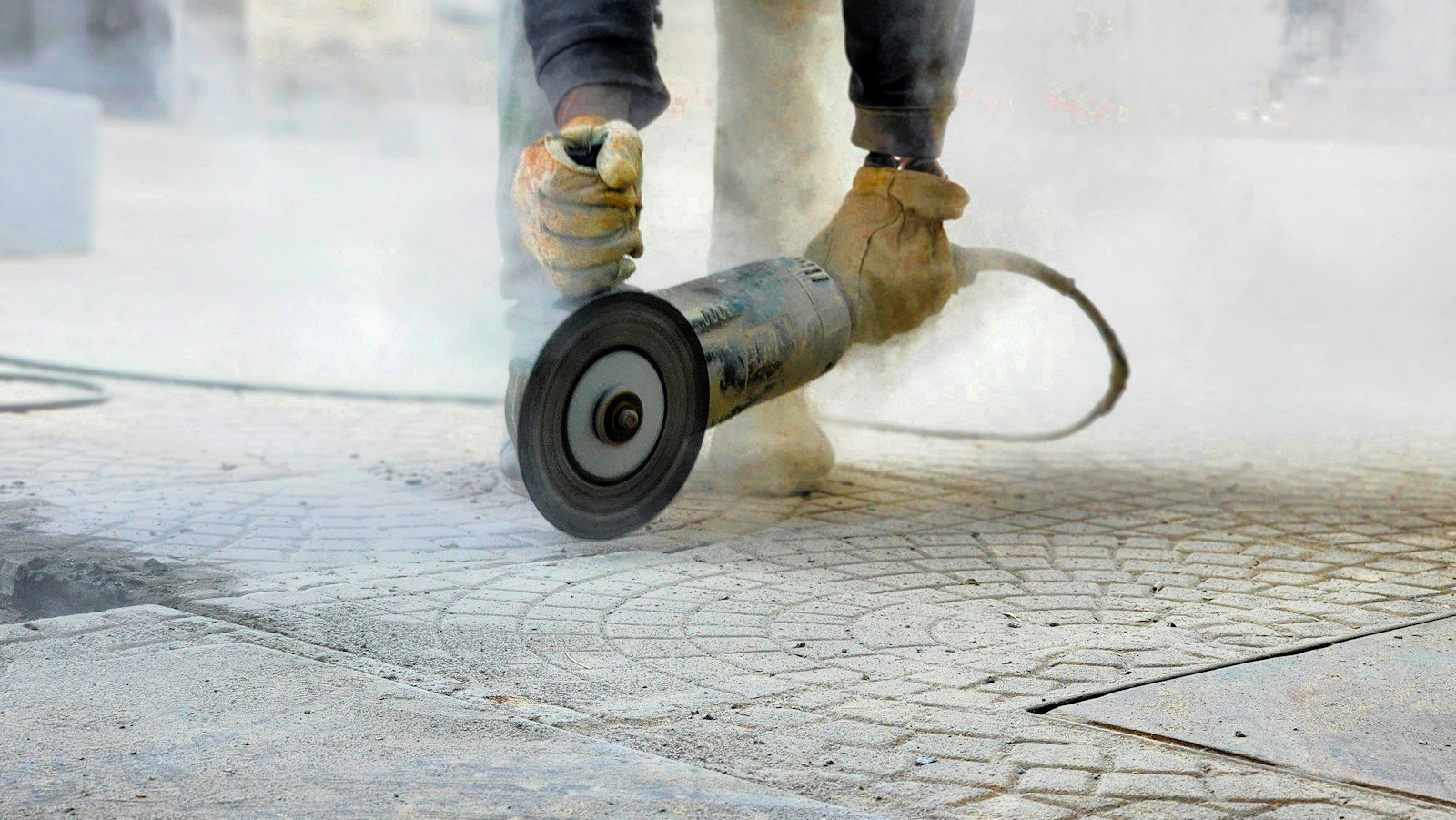 Concrete cutting with a saw